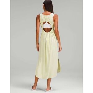 LULULEMON Pima Cotton Open-Back Midi Dress in Dewy